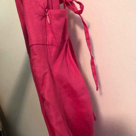 Zara Pink mini Dress Size M Summer ruffles Cocktail Party Wedding Strappy Beaded - Picture 6 of 9